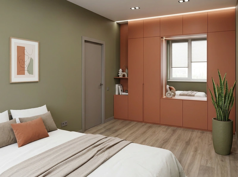 Дизайн интерьера в стиле Минимализм — Спальня от нейросети RoomGPT