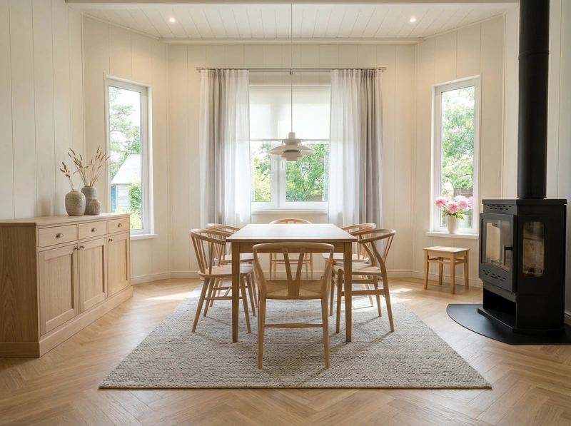 Дизайн кухни в стиле Сканди — фото интерьера от нейросети RoomGPT