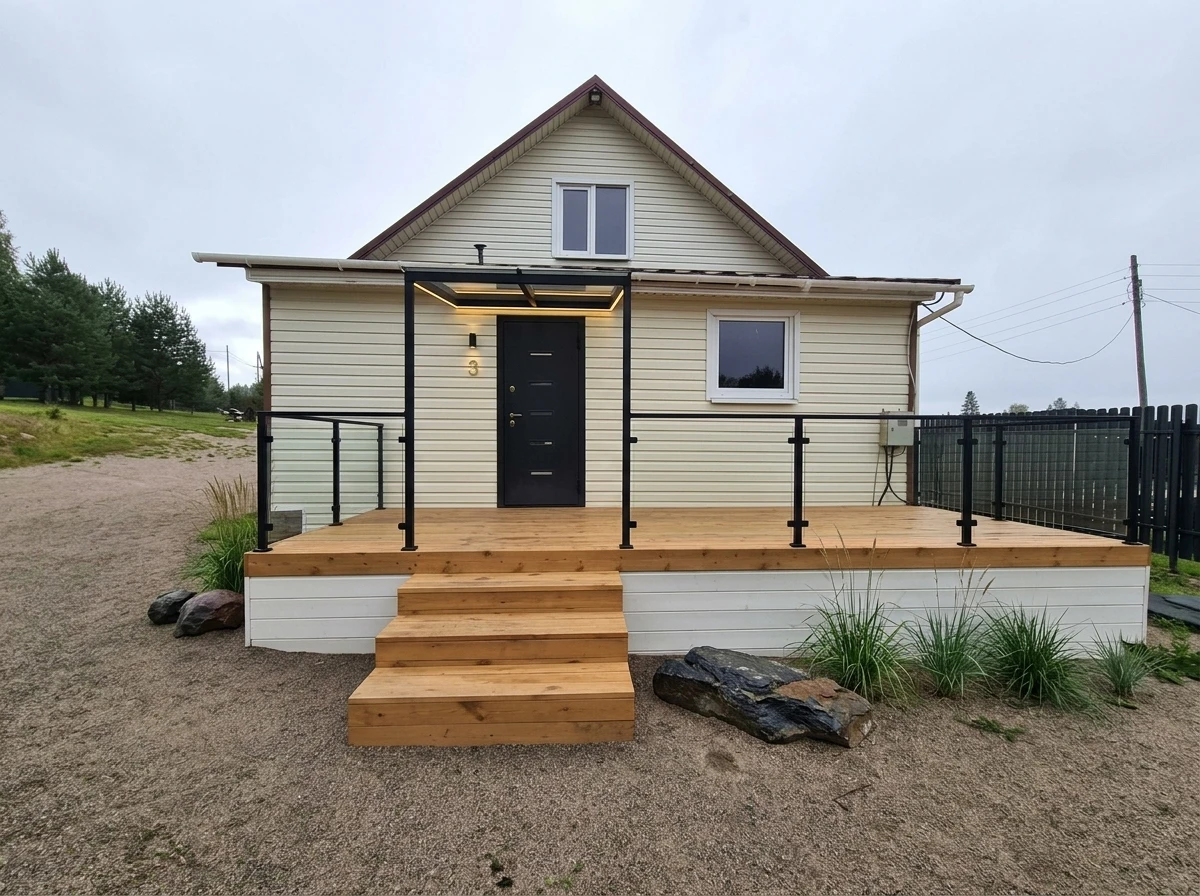 Дизайн фасада в стиле Сканди — фото от нейросети RoomGPT