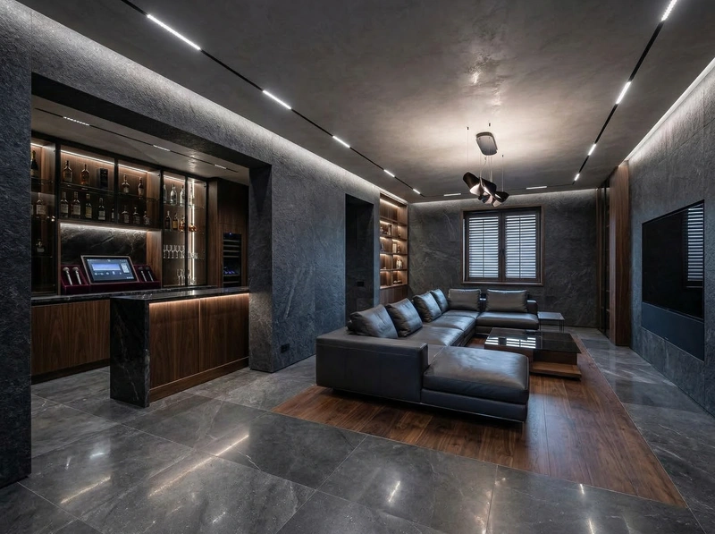 Дизайн гостиной в стиле Контемпорари — фото интерьера от нейросети RoomGPT