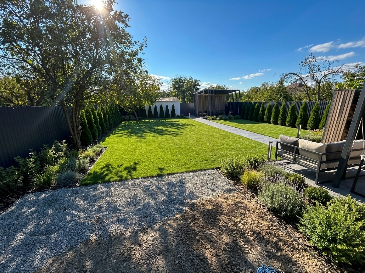 Ландшафтный дизайн в стиле Минимализм — Участок от нейросети RoomGPT
