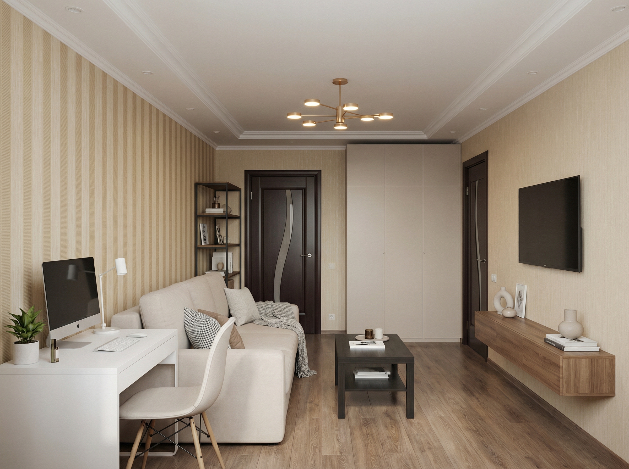 Дизайн гостиной в стиле Минимализм — фото интерьера от нейросети RoomGPT