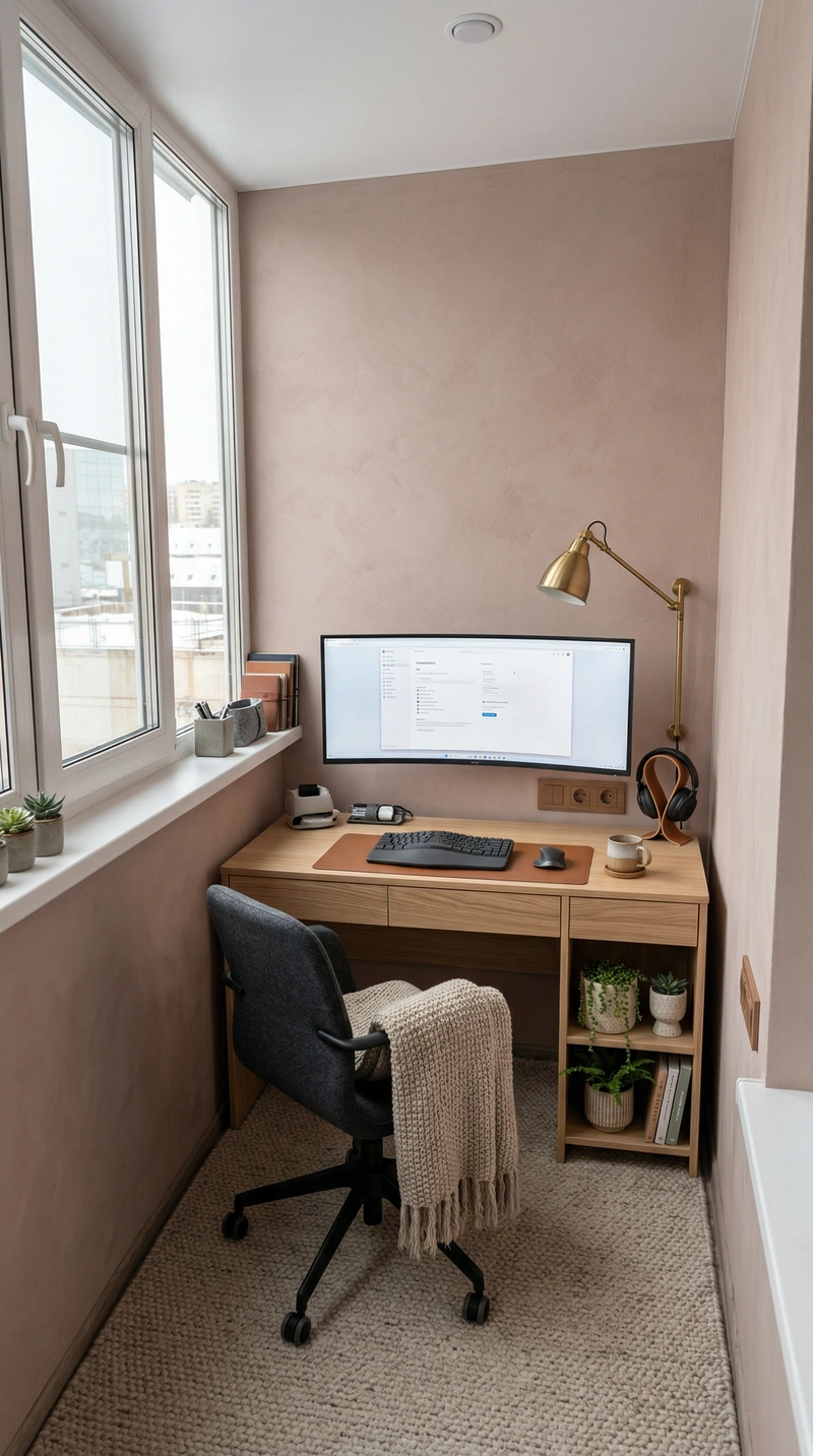 Дизайн интерьера в стиле Хюгге — Кабинет от нейросети RoomGPT