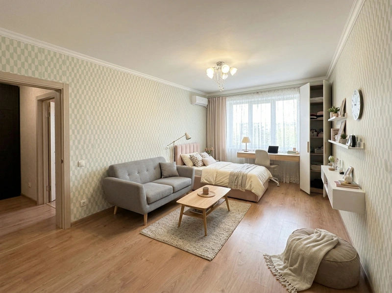 Дизайн детской в стиле Без стиля — фото интерьера от нейросети RoomGPT