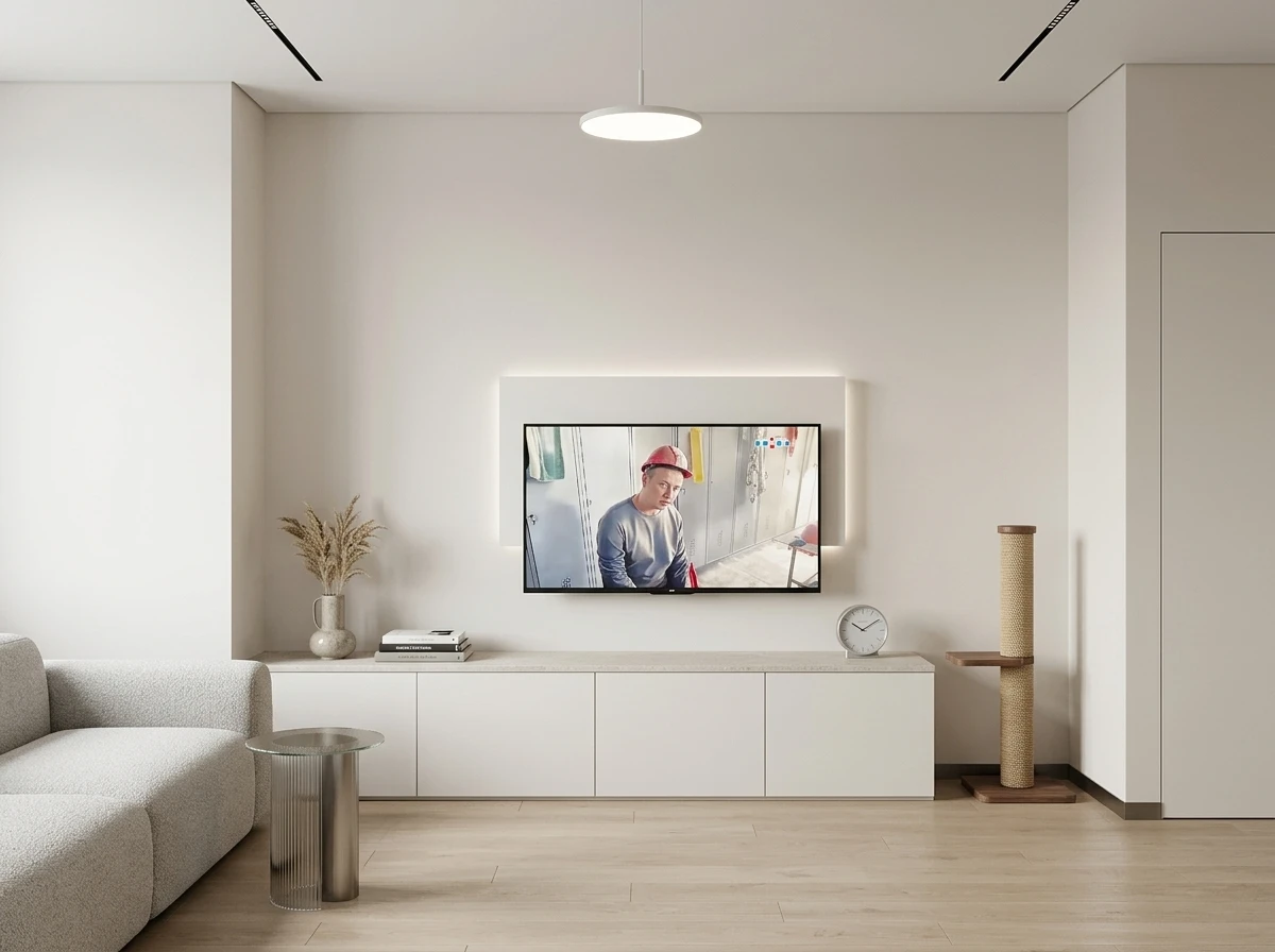 Дизайн интерьера в стиле Минимализм — Гостиная от нейросети RoomGPT
