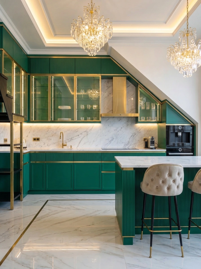 Дизайн кухни в стиле Неоклассика — фото интерьера от нейросети RoomGPT