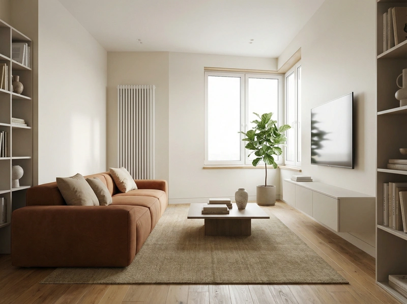 Дизайн интерьера в стиле Хюгге — Гостиная от нейросети RoomGPT