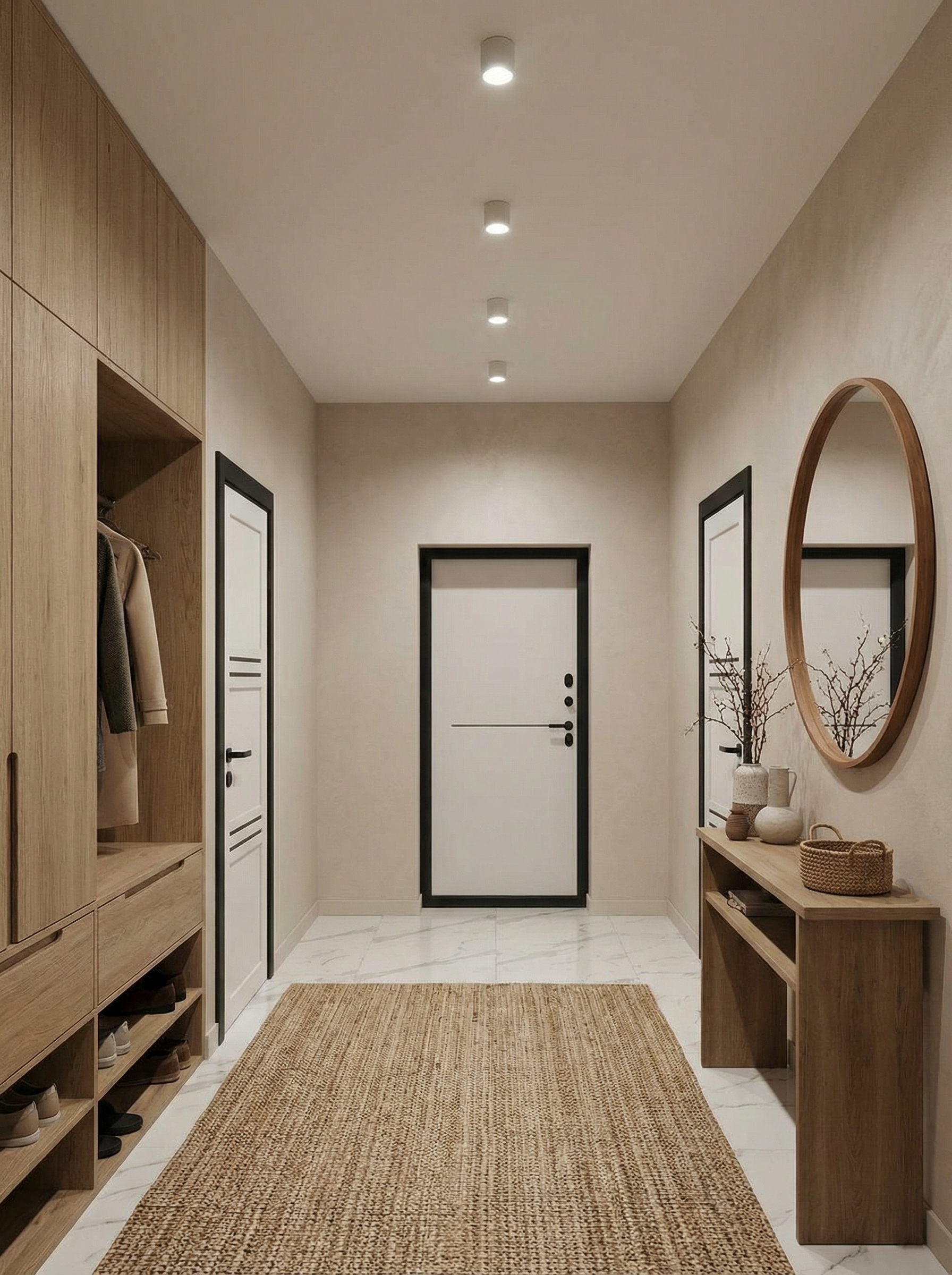 Дизайн гостиной в стиле Japandi — фото интерьера от нейросети RoomGPT