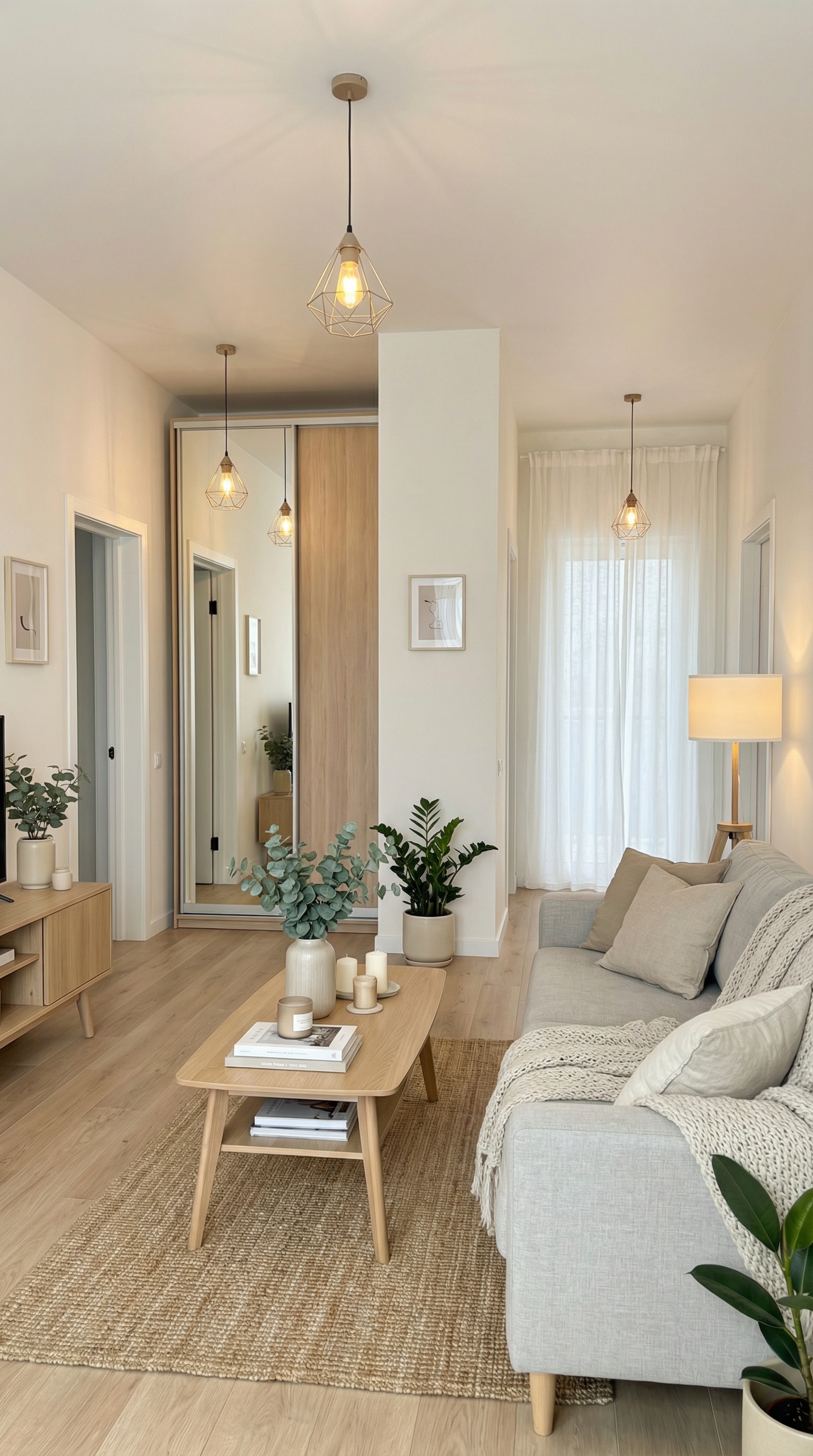 Дизайн гостиной в стиле Хюгге — фото интерьера от нейросети RoomGPT