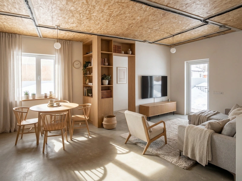 Дизайн интерьера в стиле Хюгге — Гостиная от нейросети RoomGPT