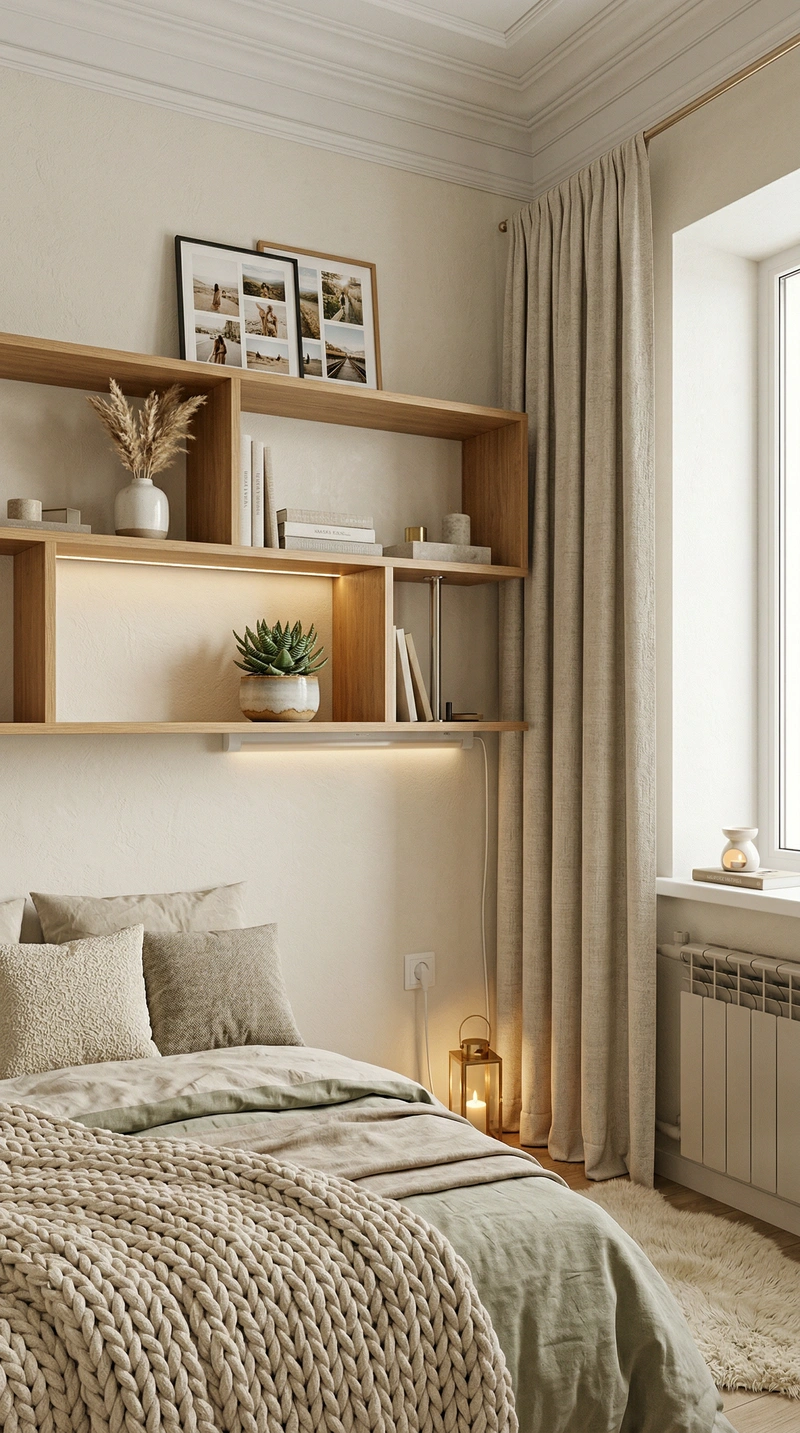 Дизайн интерьера в стиле Хюгге — Спальня от нейросети RoomGPT