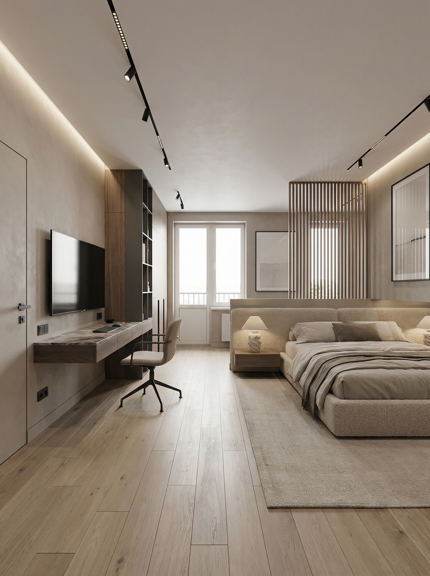 Дизайн спальни в стиле Минимализм — фото интерьера от нейросети RoomGPT