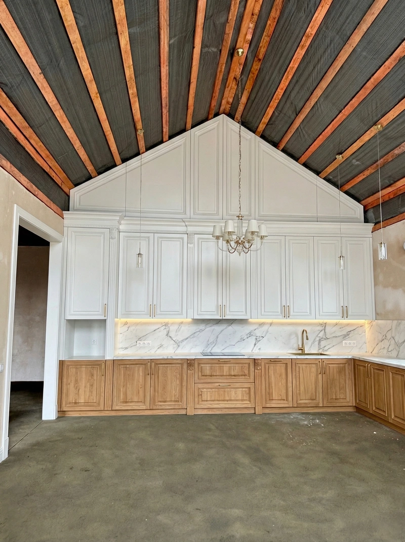 Дизайн интерьера в стиле Классика — Кухня от нейросети RoomGPT