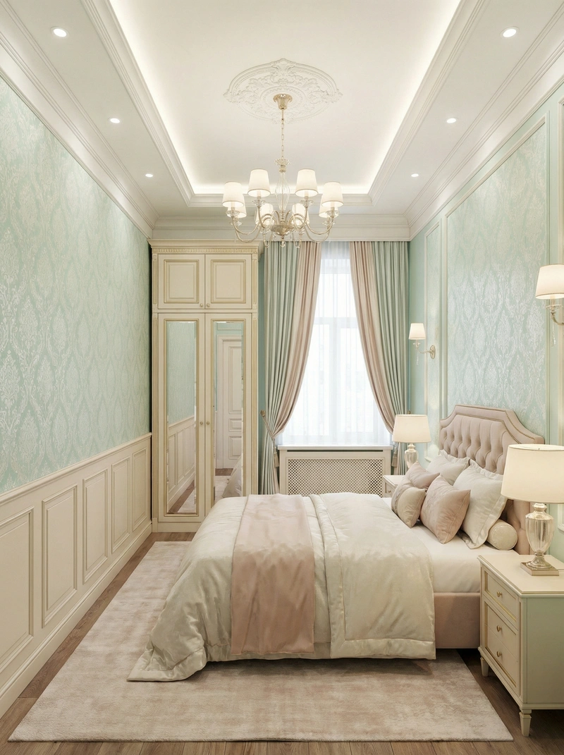 Дизайн интерьера в стиле Классика — Спальня от нейросети RoomGPT