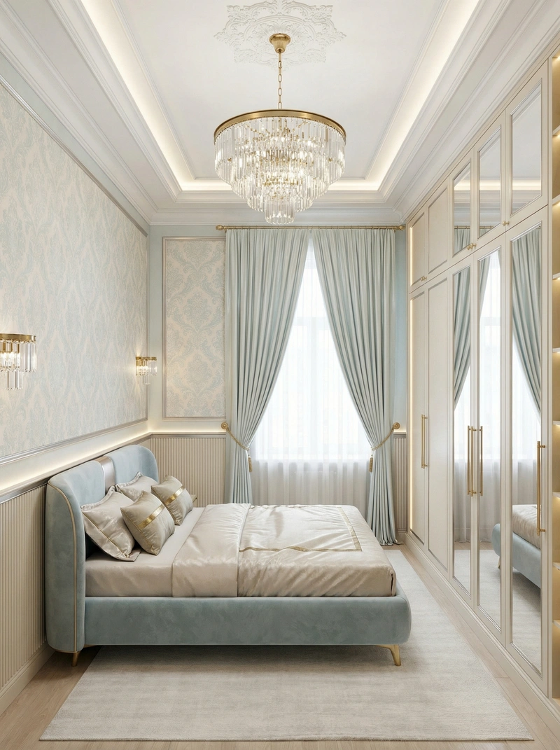 Дизайн интерьера в стиле Неоклассика — Спальня от нейросети RoomGPT