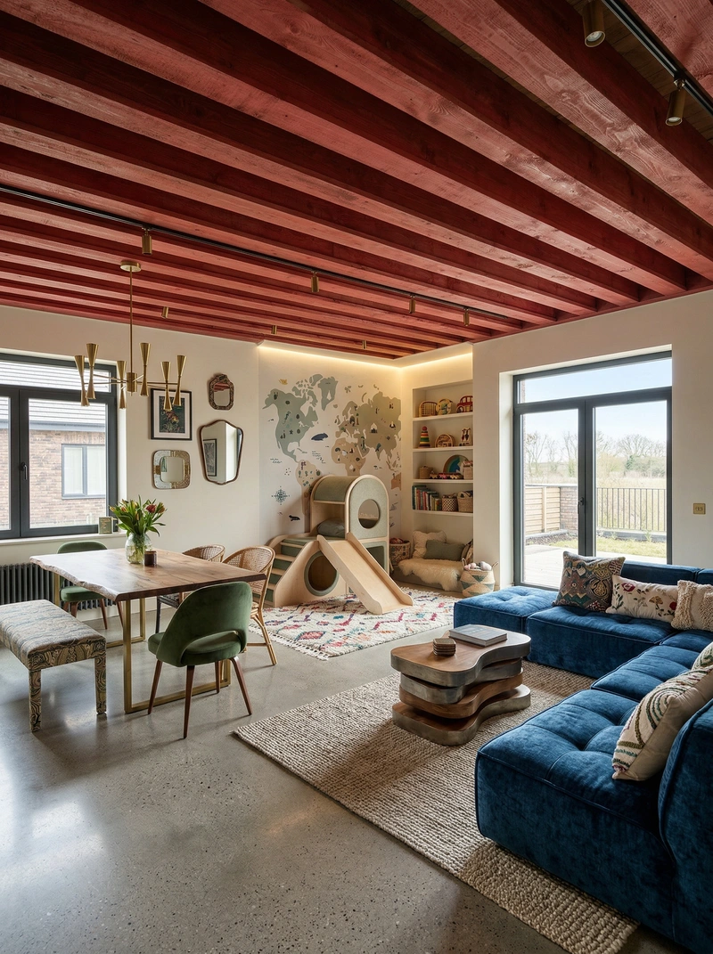 Дизайн интерьера в стиле Эклектика — Детская от нейросети RoomGPT