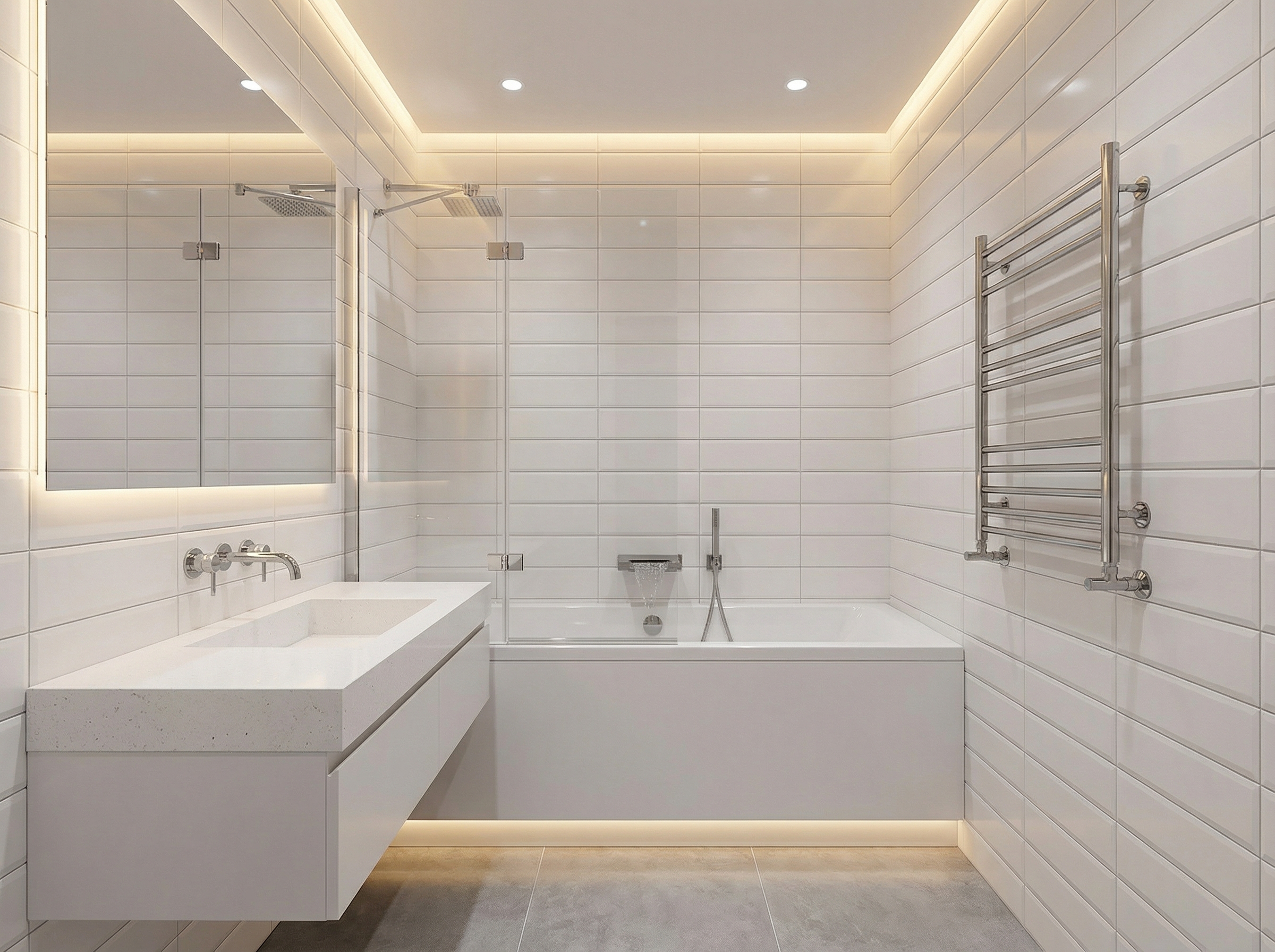 Дизайн ванной в стиле Минимализм — фото интерьера от нейросети RoomGPT