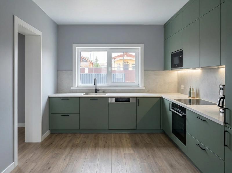 Дизайн кухни в стиле Контемпорари — фото интерьера от нейросети RoomGPT