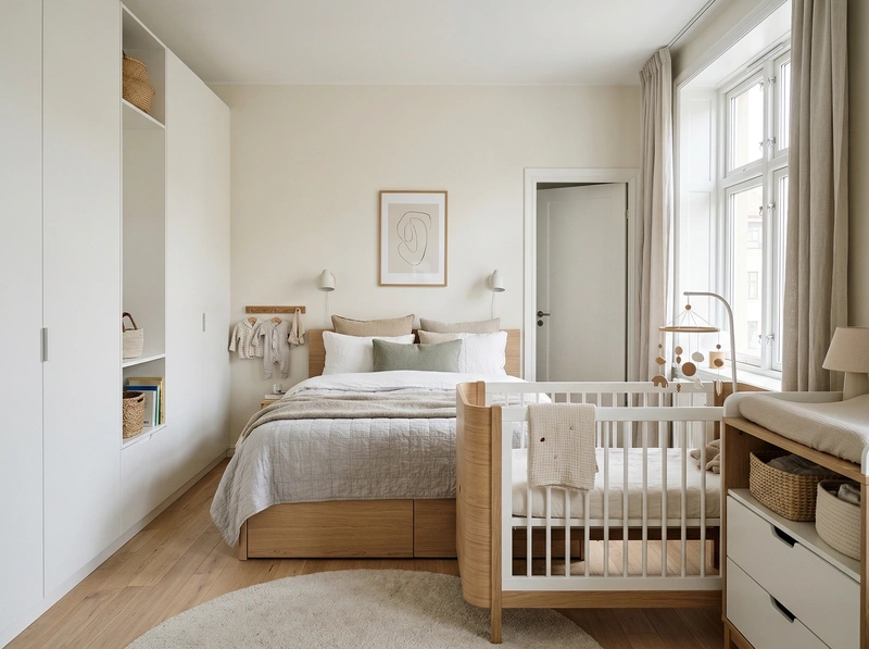 Дизайн интерьера в стиле Сканди — Спальня от нейросети RoomGPT