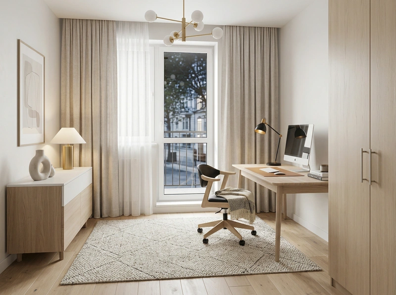 Дизайн гостиной в стиле Сканди — фото интерьера от нейросети RoomGPT