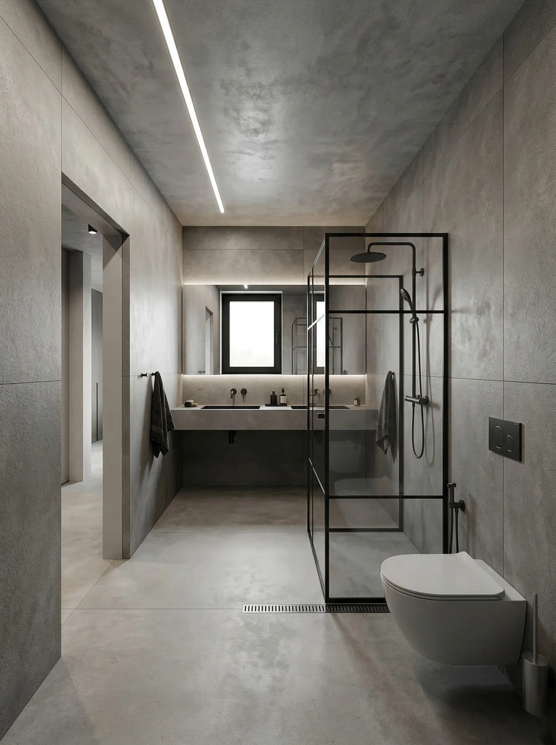 Дизайн интерьера в стиле Минимализм — Ванная от нейросети RoomGPT