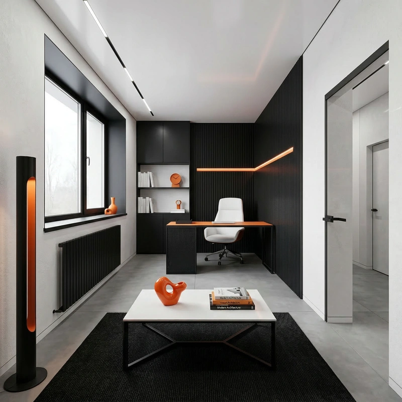 Дизайн интерьера в стиле Минимализм — Кабинет от нейросети RoomGPT