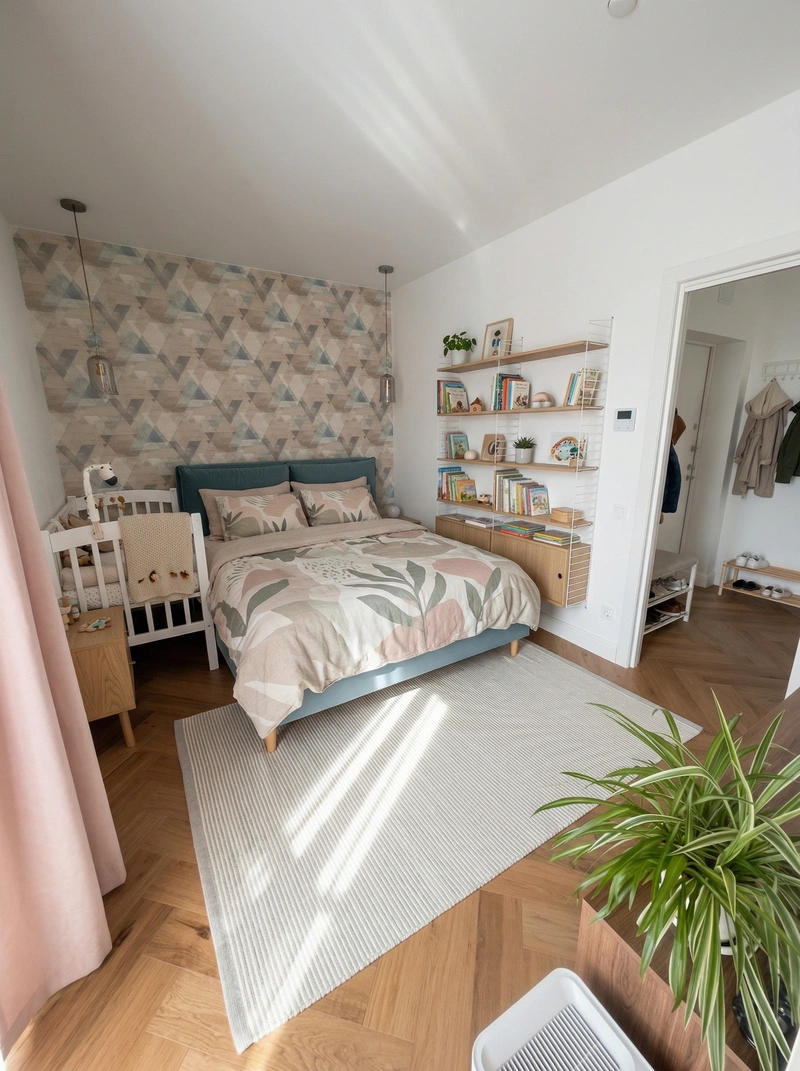 Дизайн детской в стиле Сканди — фото интерьера от нейросети RoomGPT