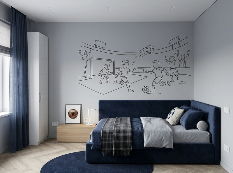 Дизайн детской в стиле Минимализм — фото интерьера от нейросети RoomGPT