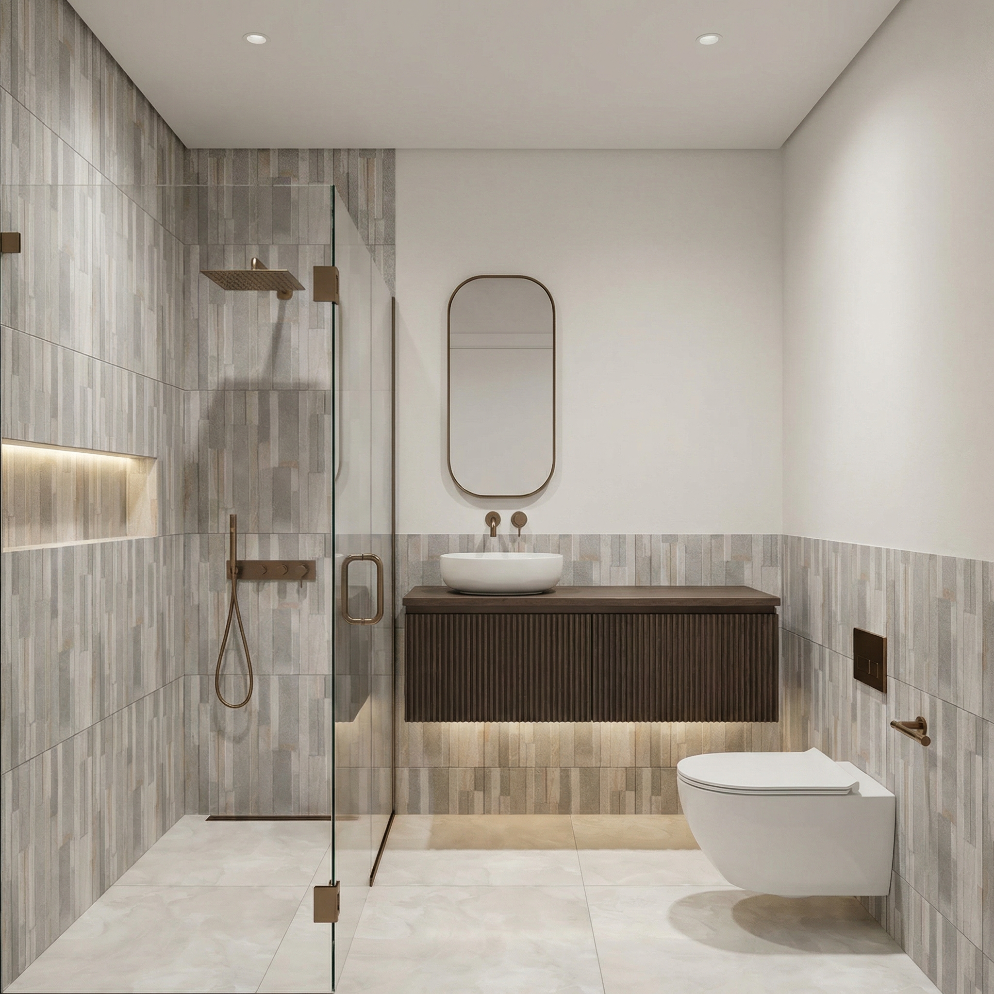 Дизайн ванной в стиле Минимализм — фото интерьера от нейросети RoomGPT