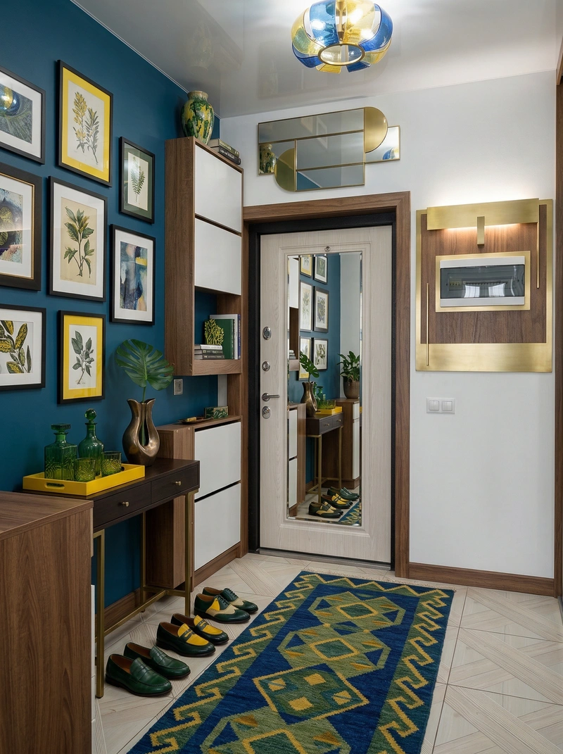 Дизайн интерьера в стиле Эклектика — Гостиная от нейросети RoomGPT