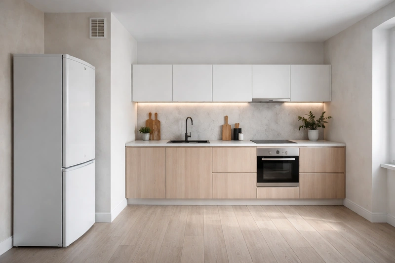 Дизайн кухни в стиле Минимализм — фото интерьера от нейросети RoomGPT