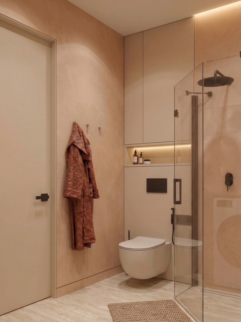 Дизайн ванной в стиле Минимализм — фото интерьера от нейросети RoomGPT