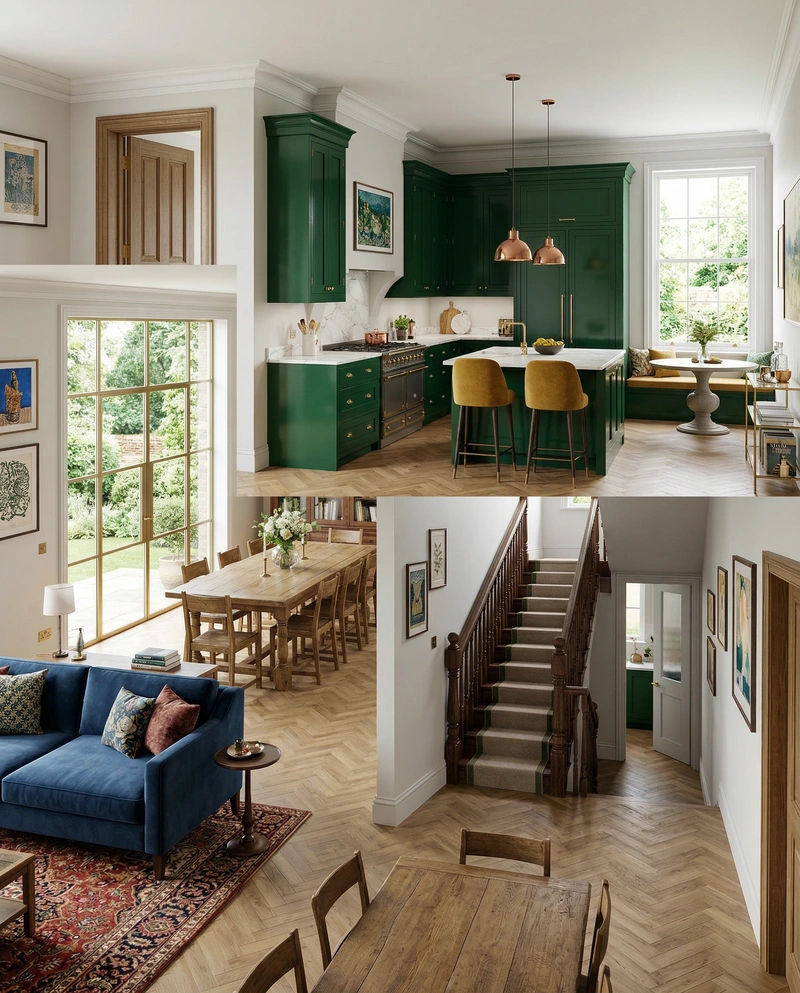 Дизайн интерьера в стиле Британский — Кухня от нейросети RoomGPT