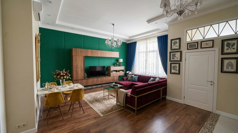 Дизайн гостиной в стиле Британский — фото интерьера от нейросети RoomGPT