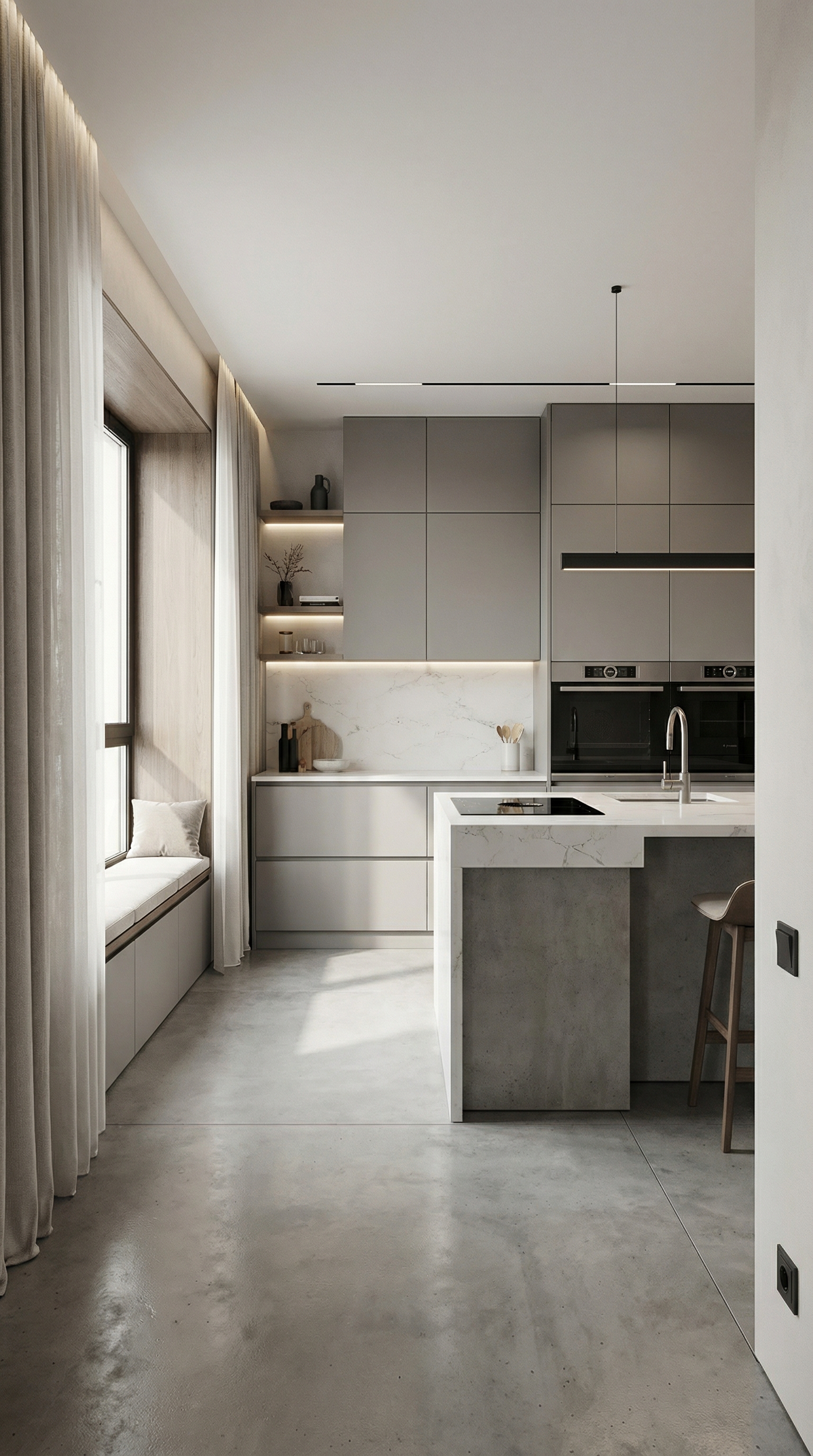 Дизайн кухни в стиле Минимализм — фото интерьера от нейросети RoomGPT