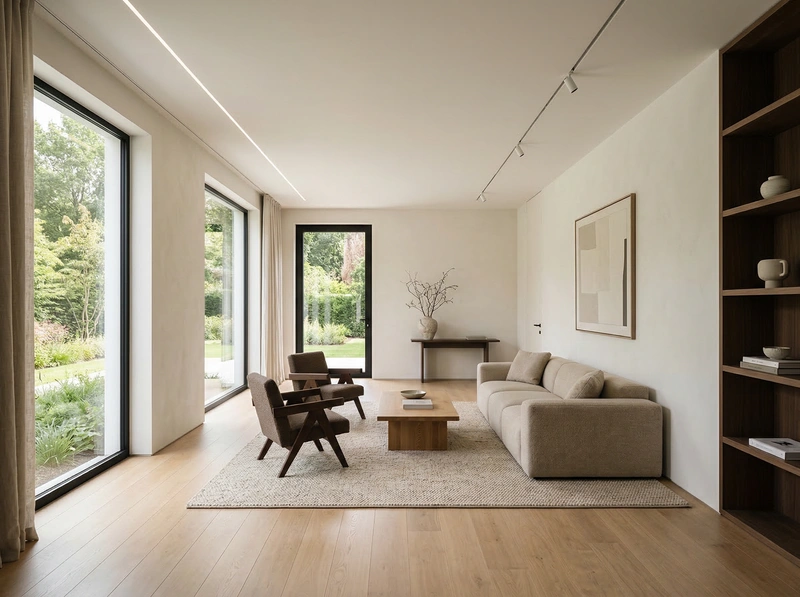 Дизайн интерьера в стиле Минимализм — Гостиная от нейросети RoomGPT