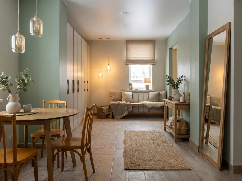 Дизайн интерьера в стиле Хюгге — Прихожая от нейросети RoomGPT