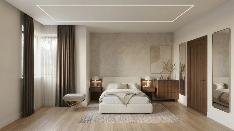 Дизайн интерьера в стиле Сканди — Спальня от нейросети RoomGPT