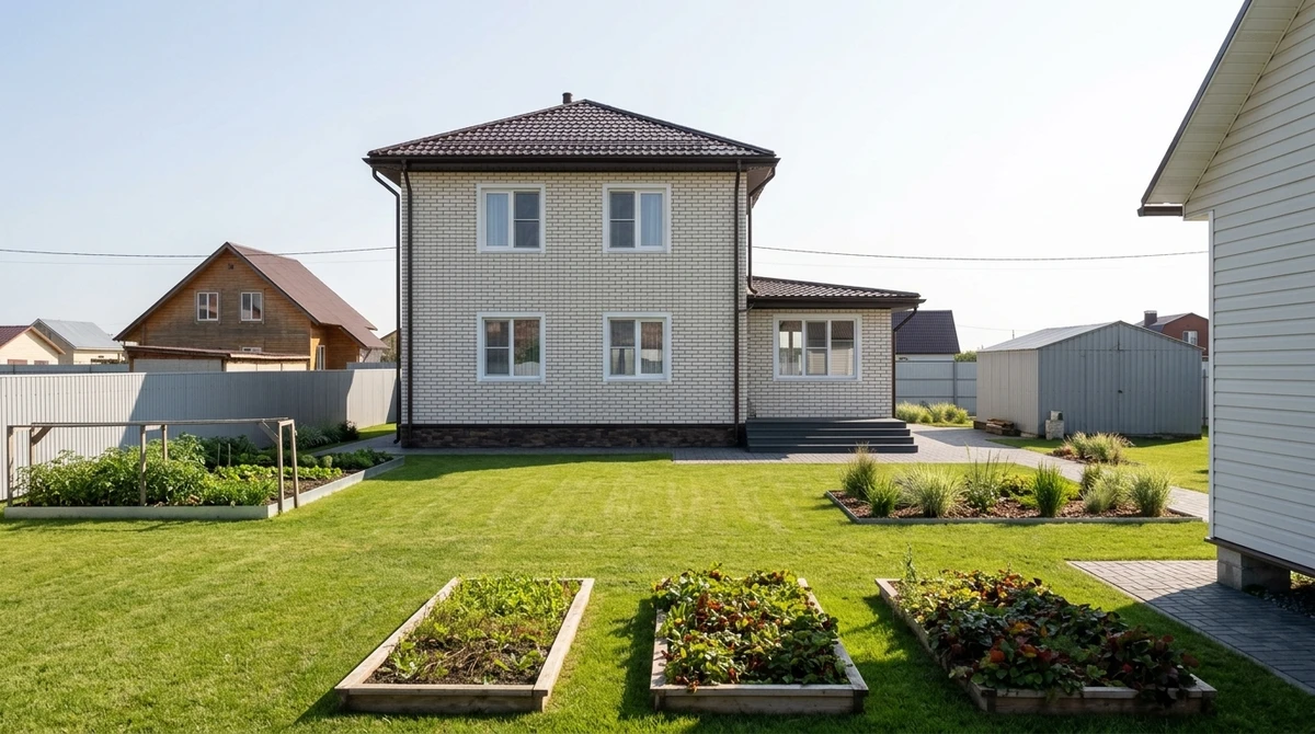Ландшафтный дизайн в стиле Минимализм — Участок от нейросети RoomGPT