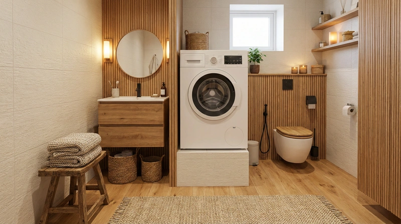 Дизайн интерьера в стиле Хюгге — Ванная от нейросети RoomGPT