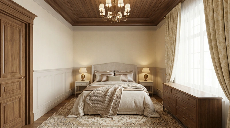 Дизайн интерьера в стиле Классика — Спальня от нейросети RoomGPT
