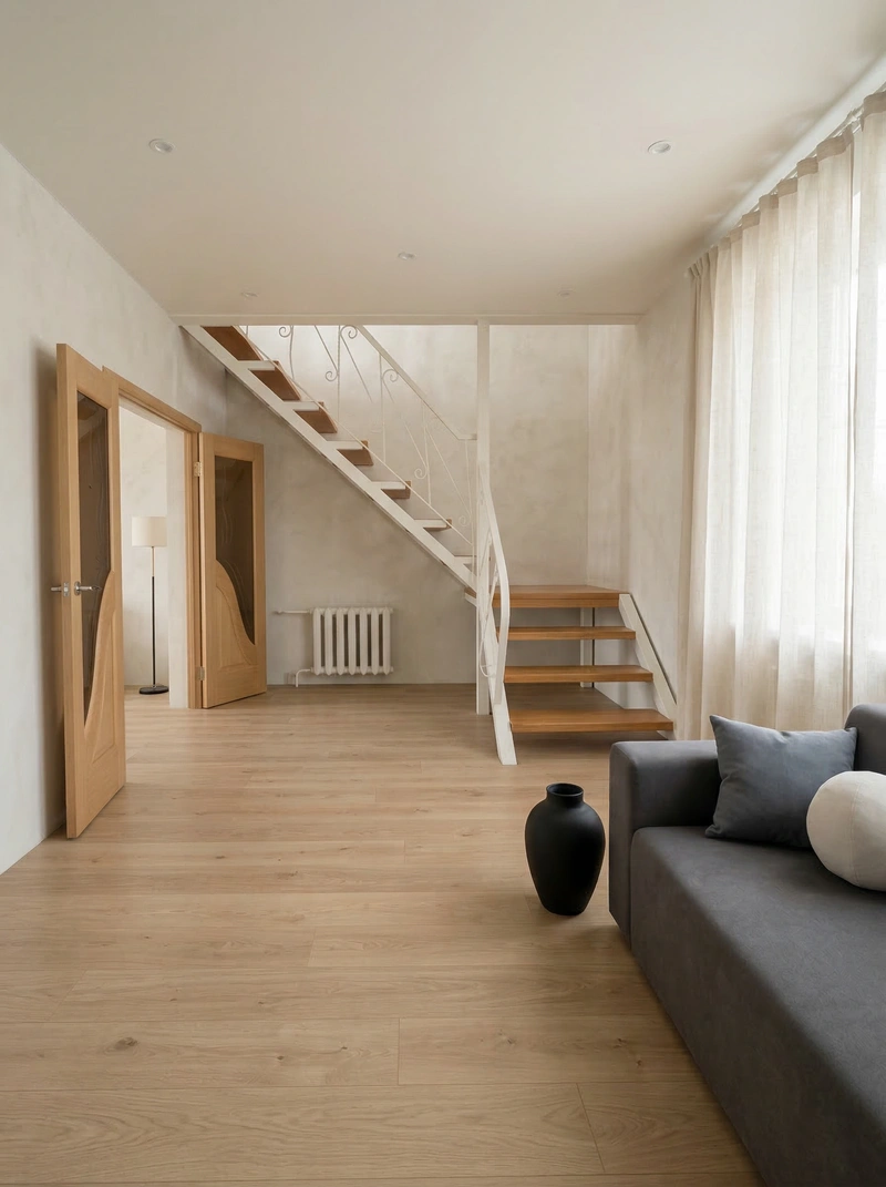 Дизайн интерьера в стиле Минимализм — Гостиная от нейросети RoomGPT