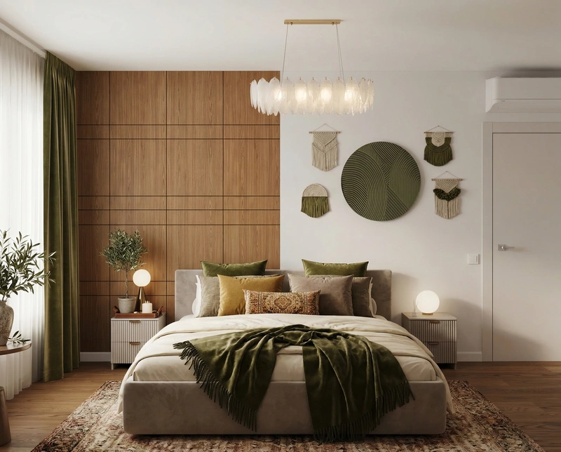 Дизайн спальни в стиле Классика — фото интерьера от нейросети RoomGPT