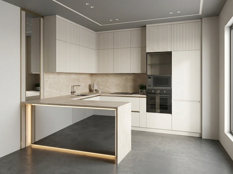 Дизайн кухни в стиле Минимализм — фото интерьера от нейросети RoomGPT