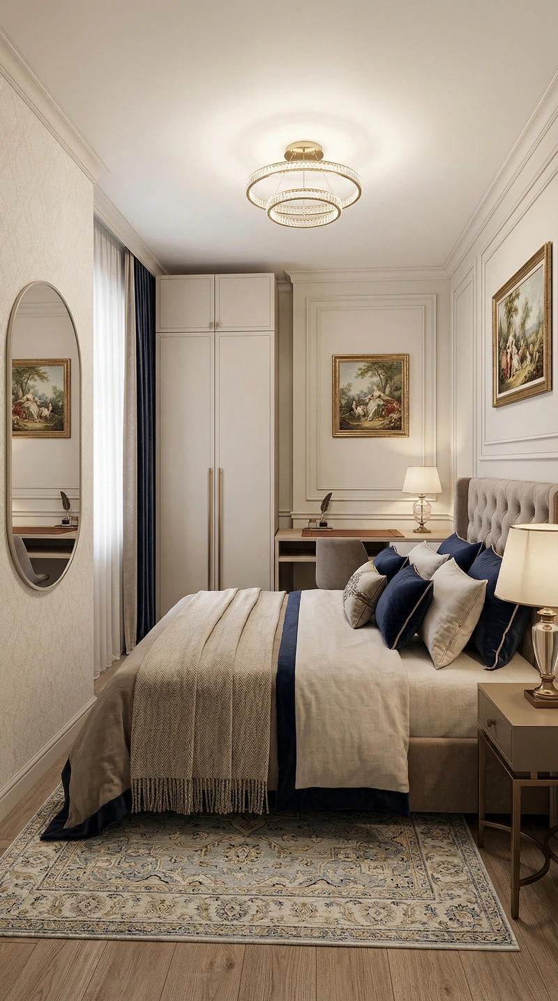 Дизайн интерьера в стиле Классика — Спальня от нейросети RoomGPT