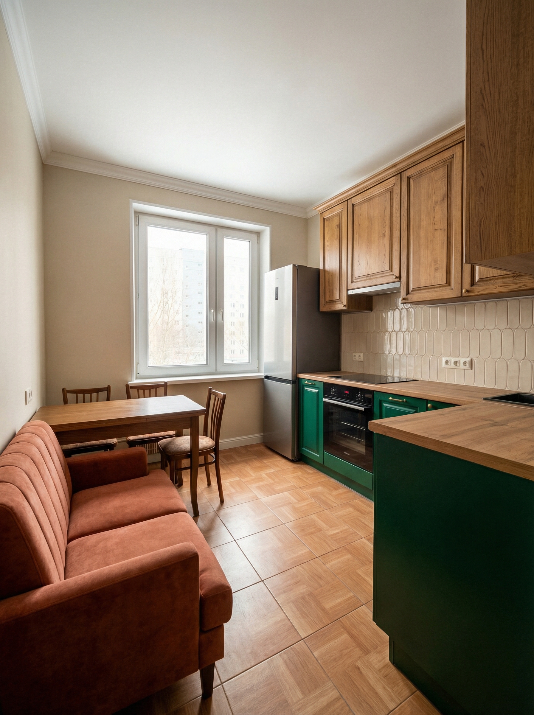 Дизайн кухни в стиле Британский — фото интерьера от нейросети RoomGPT