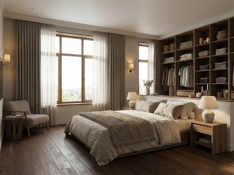 Дизайн интерьера в стиле Хюгге — Спальня от нейросети RoomGPT