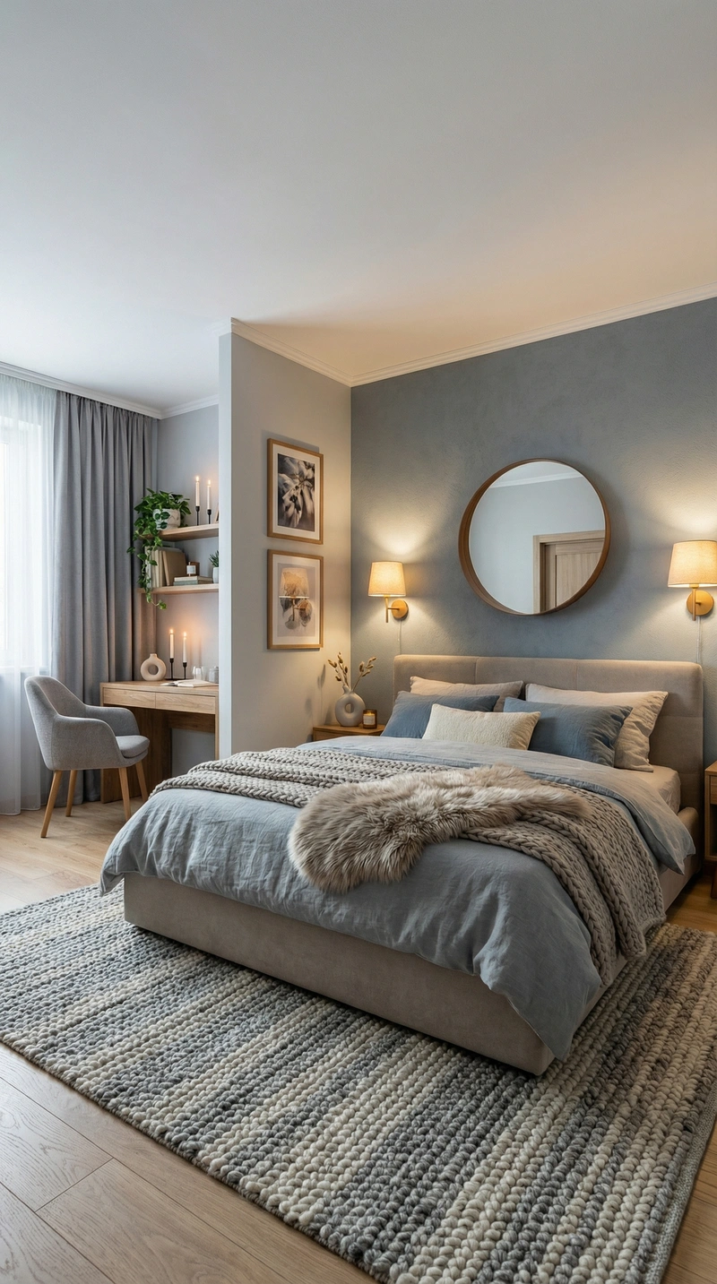 Дизайн интерьера в стиле Хюгге — Спальня от нейросети RoomGPT