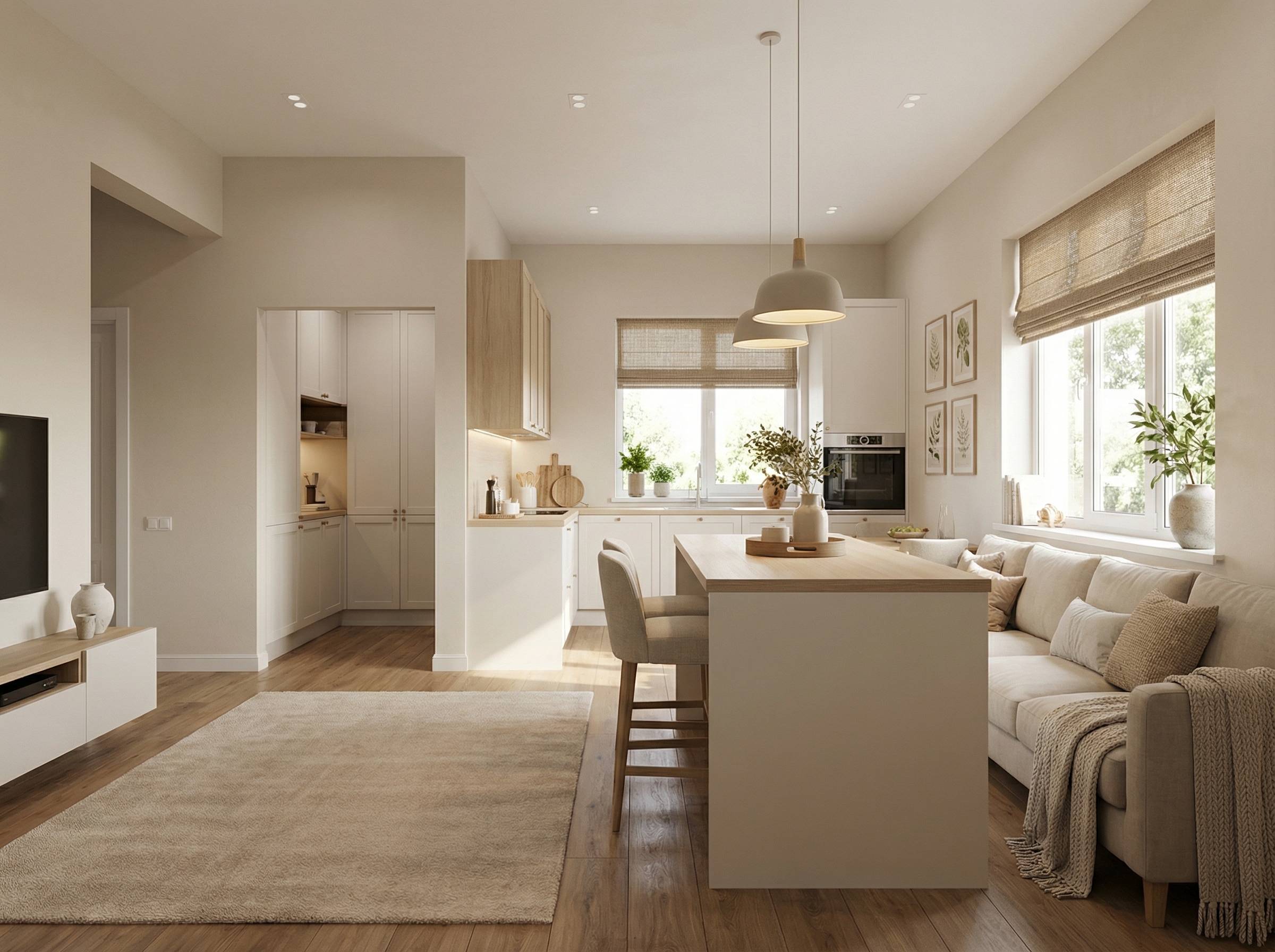 Дизайн кухни в стиле Контемпорари — фото интерьера от нейросети RoomGPT