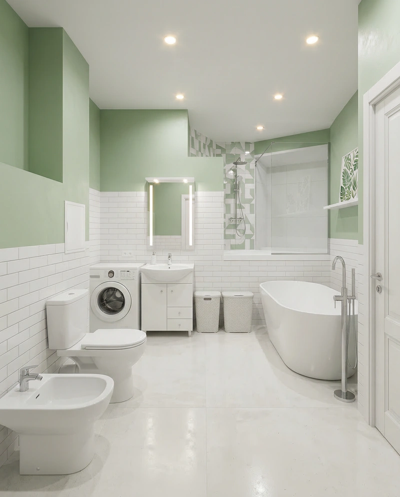 Дизайн ванной в стиле Без стиля — фото интерьера от нейросети RoomGPT